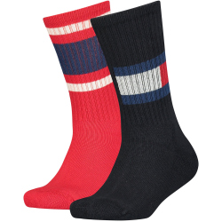 2er Pack TOMMY HILFIGER Flag Socken Kinder 563 - midnight...
