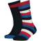 2er Pack TOMMY HILFIGER Basic Stripe Socken Kinder 563 - midnight blue 39-42