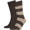 2er Pack TOMMY HILFIGER Rugby Stripe Socken Herren 778 - oak 43-46