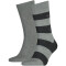 2er Pack TOMMY HILFIGER Rugby Stripe Socken Herren 201 - anthracite 39-42