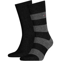 2er Pack TOMMY HILFIGER Rugby Stripe Socken Herren 200 -...