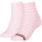 2er Pack TOMMY HILFIGER Preppy kurze Socken Damen 003 - pink 39-42