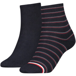 2er Pack TOMMY HILFIGER Preppy kurze Socken Damen 002 -...