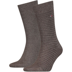2er Pack TOMMY HILFIGER Small Stripe Socken Herren 778 -...