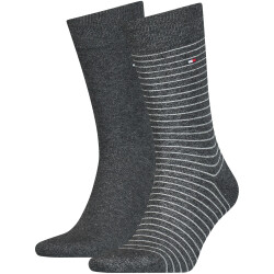 2er Pack TOMMY HILFIGER Small Stripe Socken Herren 201 -...