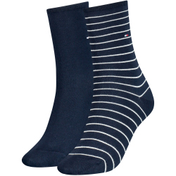 2er Pack TOMMY HILFIGER Small Stripe Socken Damen 003 -...