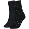 2er Pack TOMMY HILFIGER Socken mit Punkten Damen 001 - black 35-38