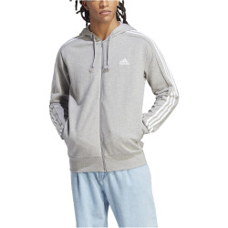 adidas Essentials French Terry 3-Streifen Hoodie Herren 000 - mgreyh/white 4XL