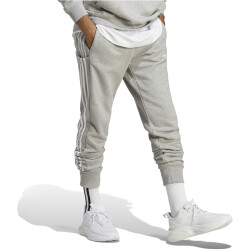 adidas Essentials French Terry 3-Streifen Trainingshose Herren 000 - mgreyh/white XS