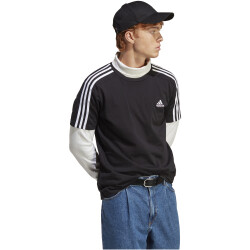 adidas Essentials Freizeitshirt Herren 000 - black/white XXL