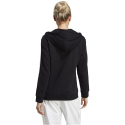 adidas Essentials 3-Streifen French Terry Kapuzenjacke Damen 000 - black/white XS