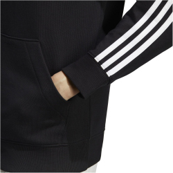 adidas Essentials 3-Streifen French Terry Kapuzenjacke Damen 000 - black/white XS