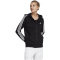 adidas Essentials 3-Streifen French Terry Kapuzenjacke Damen 000 - black/white XS