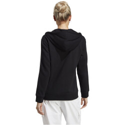 adidas Essentials 3-Streifen French Terry Kapuzenjacke Damen 000 - black/white L