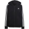 adidas Essentials 3-Streifen French Terry Kapuzenjacke Damen 000 - black/white L