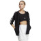 adidas Essentials 3-Streifen French Terry Kapuzenjacke Damen 000 - black/white L