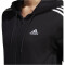 adidas Essentials 3-Streifen French Terry Kapuzenjacke Damen 000 - black/white L