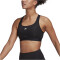 adidas Powerreact Training Medium-Support Sport-BH Damen 000 - black XXS/C