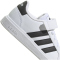 adidas Grand Court Elastic Lace and Top Strap Sneaker mit Klettverschlu&szlig; Kinder 000 - ftwwht/cblack/cblack 28