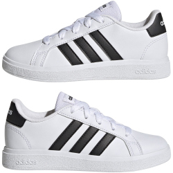 adidas Grand Court Lace-Up Sneaker Kinder GW6511 - cloud white/core black/core black 28