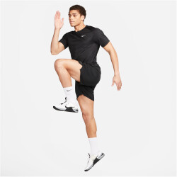 NIKE Dri-FIT Ready kurzarm Fitnessshirt Herren 010 - black/cool grey/white S