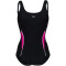 arena ALISSA Badeanzug Damen 581 - black-rose violet-wh 38