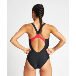 arena THREEFOLD Badeanzug Damen 548 - black-black-anguria 36
