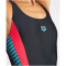 arena THREEFOLD Badeanzug Damen 548 - black-black-anguria 36