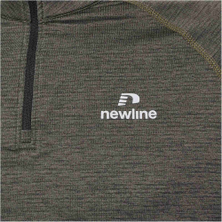 newline Pace 1/2-Zip Laufshirt Herren 1166 - beluga melange S