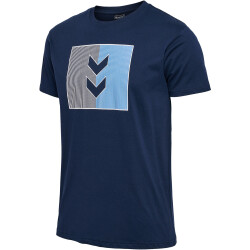 hummel Active Stripe T-Shirt Herren 7459 - dress blues S