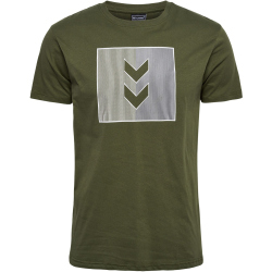 hummel Active Stripe T-Shirt Herren 6453 - olive night S