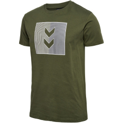 hummel Active Stripe T-Shirt Herren 6453 - olive night M