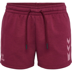 hummel Active Baumwoll Shorts Damen 3070 - burgundy XS