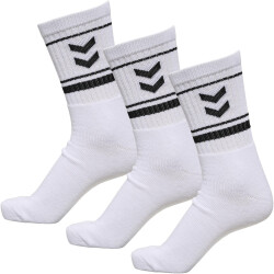 3er Pack hummel Stripe Crew-Socken 9001 - white 32-35