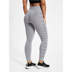 hummel hmlCI Seamless Mid Waist Scrunch Tights Damen 2006 - grey melange XS