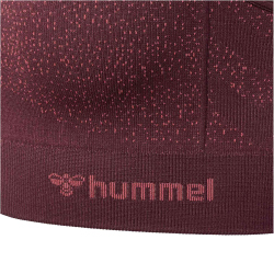 hummel hmlMT FADE Seamless Sport-BH Damen 8133 - bitter chocolate/mineral red XS