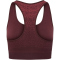hummel hmlMT FADE Seamless Sport-BH Damen 8133 - bitter chocolate/mineral red XS
