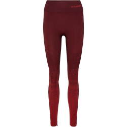 hummel hmlMT FADE Seamless Mid-Waist Tights Damen 8133 - bitter chocolate/mineral red XS