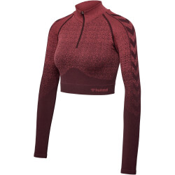 hummel hmlMT FADE Seamless 1/2-Zip langarm Sportshirt...