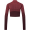hummel hmlMT FADE Seamless 1/2-Zip langarm Sportshirt Damen 8133 - bitter chocolate/mineral red L