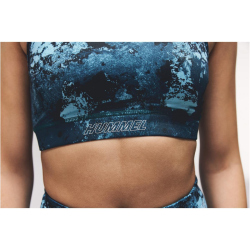 hummel hmlTE DIGI Sandstorm AOP Sport-BH Damen 6470 - deep teal XS