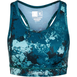 hummel hmlTE DIGI Sandstorm AOP Sport-BH Damen 6470 - deep teal XS