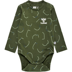 hummel hmlOBI langarm Baby-Stramplers 6453 - olive night 56