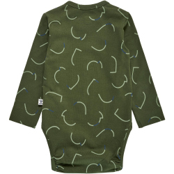 hummel hmlOBI langarm Baby-Stramplers 6453 - olive night 56