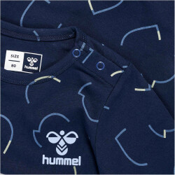 hummel hmlOBI langarm Baby-Stramplers 1009 - black iris 56