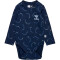 hummel hmlOBI langarm Baby-Stramplers 1009 - black iris 56