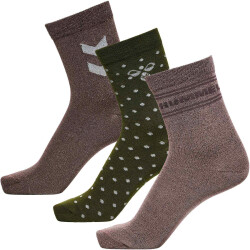 3er Pack hummel hmlALFIE Socken Kinder 4330 - quail 32-36