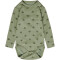 hummel hmlBAMBO langarm Strampelanzug Kinder 7400 - oil green 56
