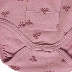 hummel hmlBAMBO langarm Strampelanzug Kinder 4498 - nostalgia rose 56