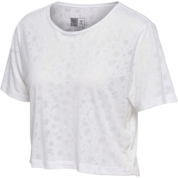 hummel hmlMT IRIS Burnout Crop T-Shirt Damen 9001 - white S